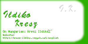 ildiko kresz business card